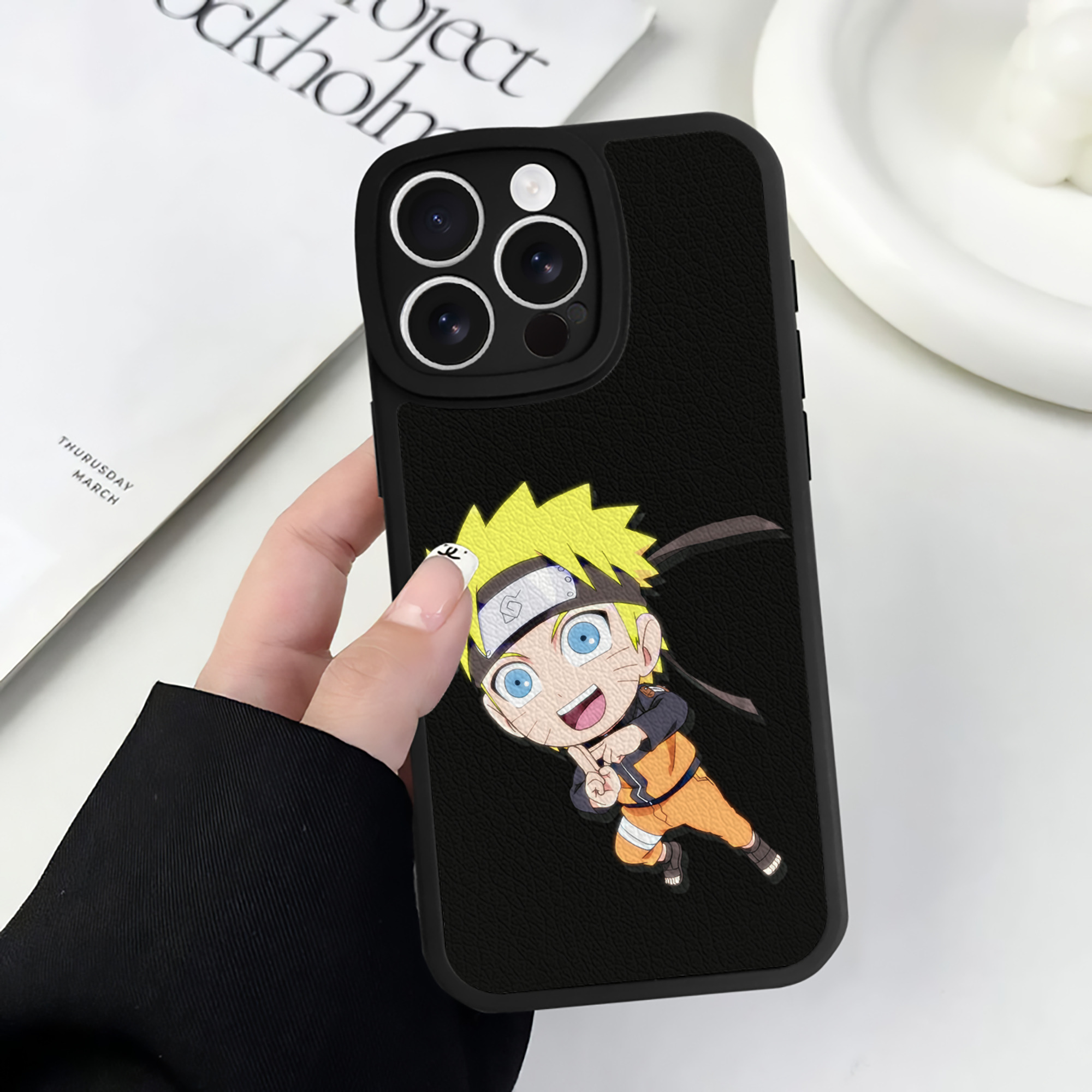 （画像用） NARUTO -ナルト- うずまき ナルト Uzumaki Naruto 【iPhone 16シリーズ対応】シリコンスマホケース（レザー調） 材質：シリコン